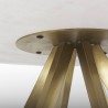 Mercana Laurent 48" Marble Top Gold Metal Base Dining Table Bottom