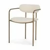 Mercana Parker I Cream Fabric Seat Gold Metal Frame Dining Chair - Mercana Parker I Cream Fabric Seat Gold Metal Frame Dining Chair