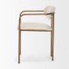 Mercana Parker I Cream Fabric Seat Gold Metal Frame Dining Chair Other Side