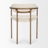 Mercana Parker I Cream Fabric Seat Gold Metal Frame Dining Chair Back