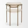 Mercana Parker I Cream Fabric Seat Gold Metal Frame Dining Chair Back - Mercana Parker I Cream Fabric Seat Gold Metal Frame Dining Chair Back
