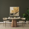 Mercana Parker I Cream Fabric Seat Gold Metal Frame Dining Chair