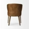 Niles 22.5L x 24.0W x 32.0H Brown Faux Leather Seat W/Brown Wooden Legs Wingback Dining Chair Back - Niles 22.5L x 24.0W x 32.0H Brown Faux Leather Seat W/Brown Wooden Legs Wingback Dining Chair Back