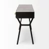 Mercana Vince 51L x 18W Black Metal With Gold Accents 3 Drawer Office Desk Side - Mercana Vince 51L x 18W Black Metal With Gold Accents 3 Drawer Office Desk Side