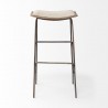 Mercana Katniss 30" Total Height Cream Fabric Seat Gold Metal Frame Bar Stool Front