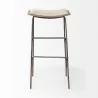 Mercana Katniss 30" Total Height Cream Fabric Seat Gold Metal Frame Bar Stool Front - Mercana Katniss 30" Total Height Cream Fabric Seat Gold Metal Frame Bar Stool Front