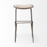 Mercana Katniss 30" Total Height Cream Fabric Seat Gold Metal Frame Bar Stool 1