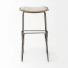 Mercana Katniss 30" Total Height Cream Fabric Seat Gold Metal Frame Bar Stool 1 - Mercana Katniss 30" Total Height Cream Fabric Seat Gold Metal Frame Bar Stool 1
