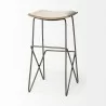 Mercana Katniss 30" Total Height Cream Fabric Seat Gold Metal Frame Bar Stool - Mercana Katniss 30" Total Height Cream Fabric Seat Gold Metal Frame Bar Stool