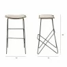 Mercana Katniss 30" Total Height Cream Fabric Seat Gold Metal Frame Bar Stool Set - Mercana Katniss 30" Total Height Cream Fabric Seat Gold Metal Frame Bar Stool Set