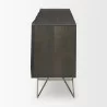 Mercana Darwin 80x17.5 Brown Solid Wood Gold Metal Base 4 Cabinet Door Sideboard Side - Mercana Darwin 80x17.5 Brown Solid Wood Gold Metal Base 4 Cabinet Door Sideboard Side