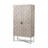 Mercana Excelsior II 68.1" H Light Brown Wood Gold Iron Base Storage Cabinet 2