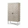 Mercana Excelsior II 68.1" H Light Brown Wood Gold Iron Base Storage Cabinet 2 - Mercana Excelsior II 68.1" H Light Brown Wood Gold Iron Base Storage Cabinet 2
