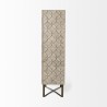 Mercana Excelsior II 68.1" H Light Brown Wood Gold Iron Base Storage Cabinet Side