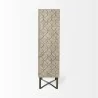 Mercana Excelsior II 68.1" H Light Brown Wood Gold Iron Base Storage Cabinet Side - Mercana Excelsior II 68.1" H Light Brown Wood Gold Iron Base Storage Cabinet Side