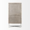 Mercana Excelsior II 68.1" H Light Brown Wood Gold Iron Base Storage Cabinet Back