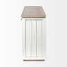 Mercana Fairview III Solid Wood Brown Top & White Frame 4 Cabinet Door Sideboard Side