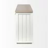 Mercana Fairview III Solid Wood Brown Top & White Frame 4 Cabinet Door Sideboard Side - Mercana Fairview III Solid Wood Brown Top & White Frame 4 Cabinet Door Sideboard Side