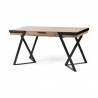 Mercana Steinbeck 61L x 28.75W x 30H Light Brown Wooden Iron Frame Office Desk 1