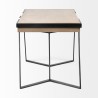 Mercana Steinbeck 61L x 28.75W x 30H Light Brown Wooden Iron Frame Office Desk Side