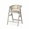Mercana Tabitha 26.75" Seat Height Beige Fabric/Rattan Seat Blonde Wood Frame Counter Stool 3 - Mercana Tabitha 26.75" Seat Height Beige Fabric/Rattan Seat Blonde Wood Frame Counter Stool 3