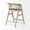 Mercana Tabitha 26.75" Seat Height Beige Fabric/Rattan Seat Blonde Wood Frame Counter Stool 1 - Mercana Tabitha 26.75" Seat Height Beige Fabric/Rattan Seat Blonde Wood Frame Counter Stool 1