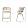 Mercana Tabitha 26.75" Seat Height Beige Fabric/Rattan Seat Blonde Wood Frame Counter Stool 2 - Mercana Tabitha 26.75" Seat Height Beige Fabric/Rattan Seat Blonde Wood Frame Counter Stool 2