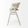 Mercana Tabitha 30.75" Seat Height Beige Fabric/Rattan Seat Blonde Wood Frame Bar Stool Side - Mercana Tabitha 30.75" Seat Height Beige Fabric/Rattan Seat Blonde Wood Frame Bar Stool Side
