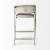 Mercana Tabitha 30.75" Seat Height Beige Fabric/Rattan Seat Blonde Wood Frame Bar Stool 1 - Mercana Tabitha 30.75" Seat Height Beige Fabric/Rattan Seat Blonde Wood Frame Bar Stool 1