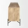 Mercana Cairo 78x19 Brown Solid Wood Black Metal Base 4 Door Cabinet Sideboard 2 - Mercana Cairo 78x19 Brown Solid Wood Black Metal Base 4 Door Cabinet Sideboard 2