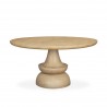 Mercana Crossman 60" Round Blonde Solid Wood & Base Dining Table