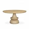Mercana Crossman 60" Round Blonde Solid Wood & Base Dining Table - Mercana Crossman 60" Round Blonde Solid Wood & Base Dining Table