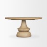 Mercana Crossman 60" Round Blonde Solid Wood & Base Dining Table 2