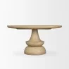 Mercana Crossman 60" Round Blonde Solid Wood & Base Dining Table 2 - Mercana Crossman 60" Round Blonde Solid Wood & Base Dining Table 2