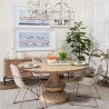 Mercana Crossman 60" Round Blonde Solid Wood & Base Dining Table