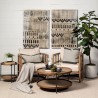 Mercana Kade 33" Round Brown Table Gray Metal Frame Two-Tier Coffee Table