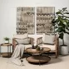Mercana Kade 33" Round Brown Table Gray Metal Frame Two-Tier Coffee Table - Mercana Kade 33" Round Brown Table Gray Metal Frame Two-Tier Coffee Table