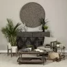 Mercana Kade III 16.9" Round Top Natural Brown Wood and Gray Metal Frame Tray-Style End/Side Table 2 - Mercana Kade III 16.9" Round Top Natural Brown Wood and Gray Metal Frame Tray-Style End/Side Table 2