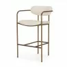 Mercana Parker Cream Fabric Seat Gold Metal Counter Stool - Mercana Parker Cream Fabric Seat Gold Metal Counter Stool