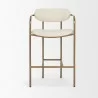 Mercana Parker Cream Fabric Seat Gold Metal Counter Stool Front - Mercana Parker Cream Fabric Seat Gold Metal Counter Stool Front