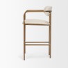 Mercana Parker Cream Fabric Seat Gold Metal Counter Stool Other Side
