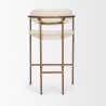Mercana Parker Cream Fabric Seat Gold Metal Counter Stool Back