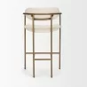 Mercana Parker Cream Fabric Seat Gold Metal Counter Stool Back - Mercana Parker Cream Fabric Seat Gold Metal Counter Stool Back