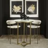 Mercana Parker Cream Fabric Seat Gold Metal Counter Stool Set - Mercana Parker Cream Fabric Seat Gold Metal Counter Stool Set