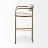 Mercana Parker 30" Seat Height Cream Fabric Seat Gold Metal Bar Stool Side