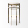Mercana Parker 30" Seat Height Cream Fabric Seat Gold Metal Bar Stool Back