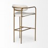 Mercana Parker 30" Seat Height Cream Fabric Seat Gold Metal Bar Stool Back 2