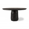 Mercana Fitzgerald 60" Round Brown Solid Wood Top & Base Dining Table 2