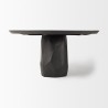 Mercana Fitzgerald 60" Round Brown Solid Wood Top & Base Dining Table 1