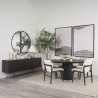 Mercana Fitzgerald 60" Round Brown Solid Wood Top & Base Dining Table 